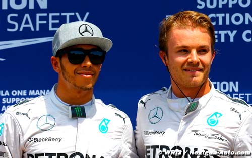 Messages radio : Hamilton et Rosberg